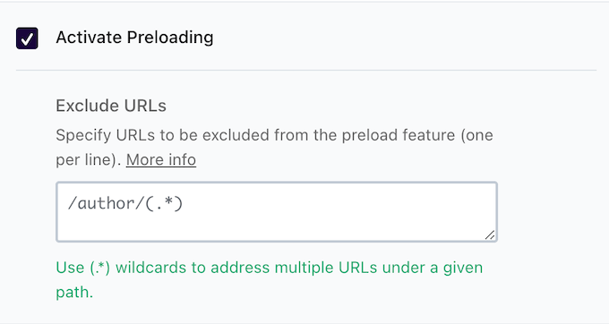Excluding specific URLs and content from your cache