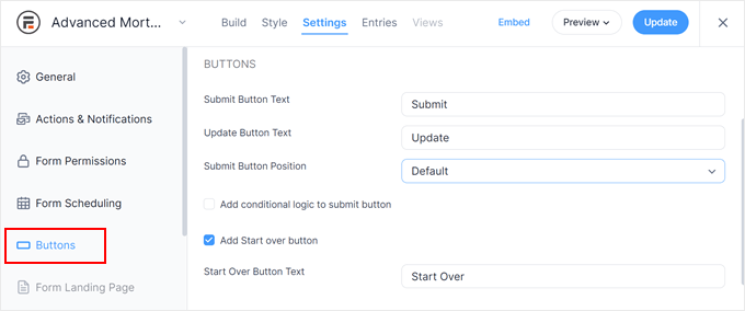 WebHostingExhibit formidable-forms-buttons-min How to Add a Mortgage Calculator in WordPress (Step by Step)  