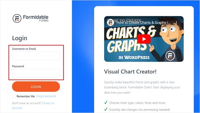 WebHostingExhibit formidable-forms-login-min How to Add a Mortgage Calculator in WordPress (Step by Step)  