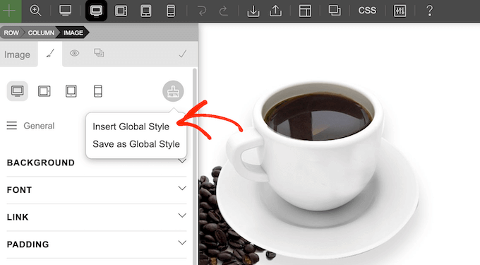 Saving global styles on your WordPress website