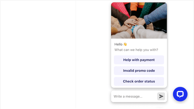Adding call-to-action buttons to your customer support chat