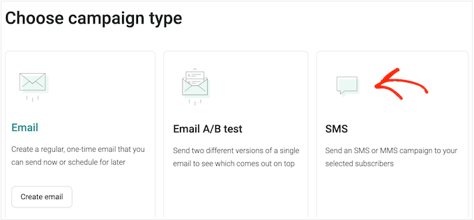 Creating an SMS marketing campaign 