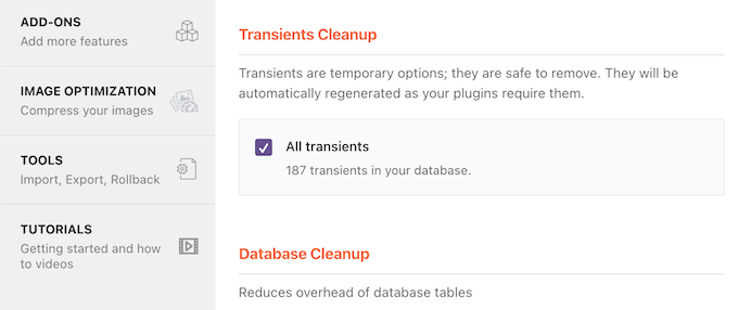 Deleting transients from your online store, blog, or website