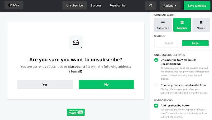 Creating a custom unsubscribe list for your email subscribers 