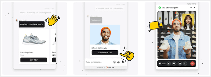 Making video calls using LiveChat