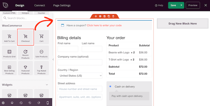 Creating a custom checkout page using SeedProd