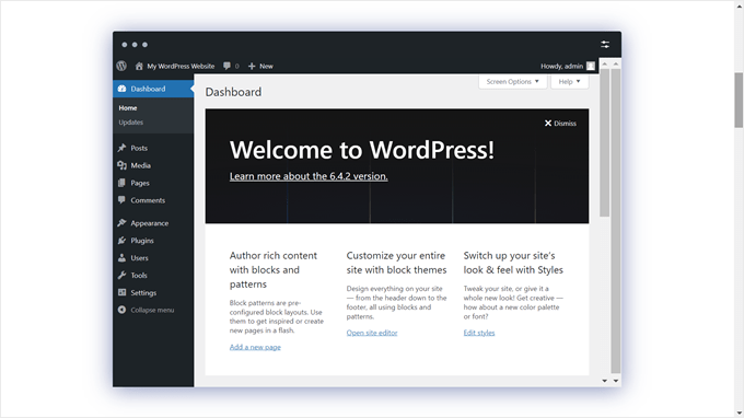What the WordPress Playground looks like