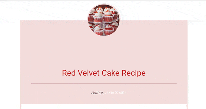 An example of a recipe card, created using WP Tasty