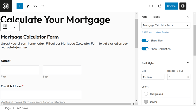 WebHostingExhibit wpforms-block-settings-sidebar-mortgage How to Add a Mortgage Calculator in WordPress (Step by Step)  