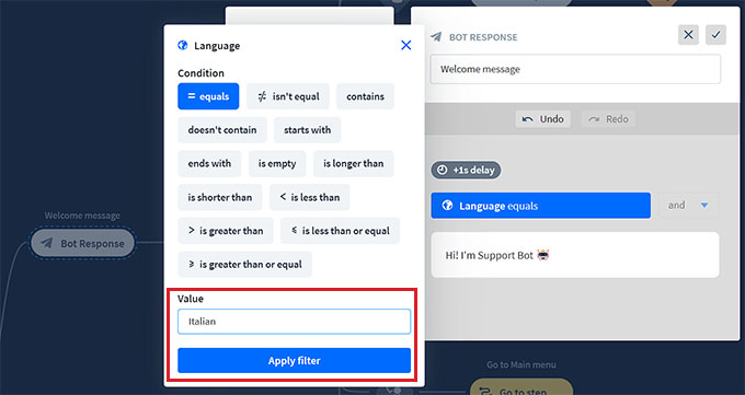 How to create a chatbot that supports multiple languages 