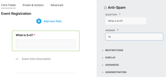 Adding anti-spam features to a WordPress blog or website