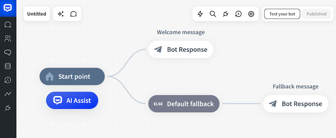 A drag and drop chatbot builder