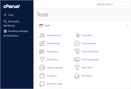 Bluehost's cPanel interface