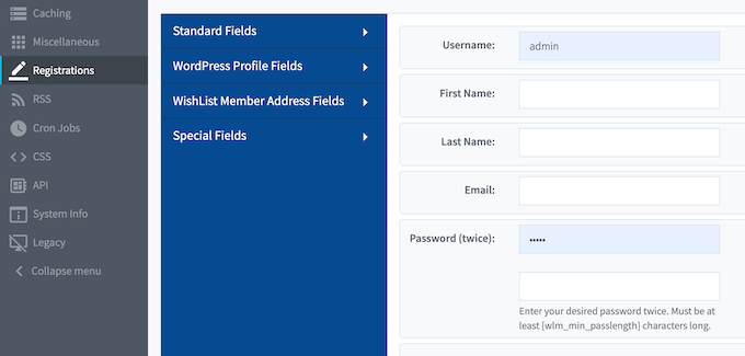 Customizing the login form on your membership site