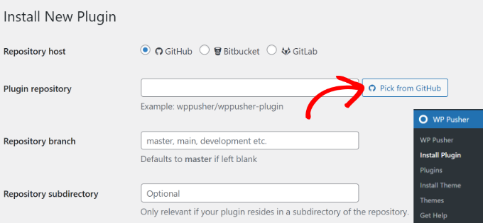 Enter plugin repo