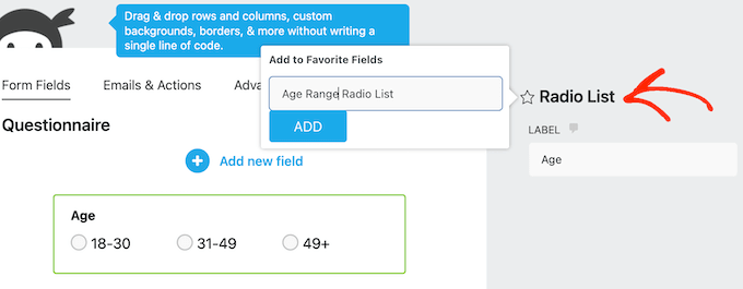 Saving a custom form field 