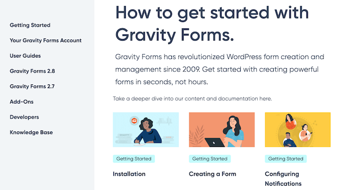 The Gravity Forms support resources