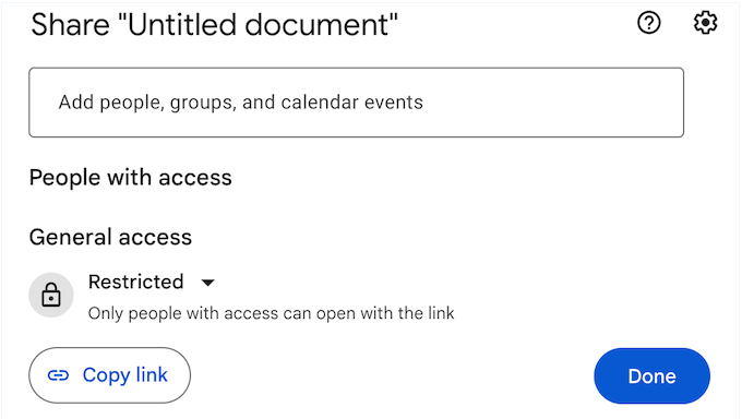 Sharing an online document with co-workers