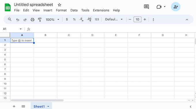 Creating an online spreadsheet using Google Sheets