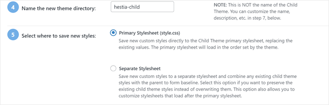 Choosing where to save the stylesheet in Child Theme Configurator