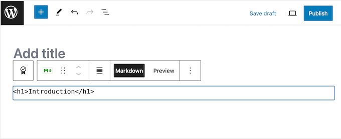 Adding formatted text as markdown