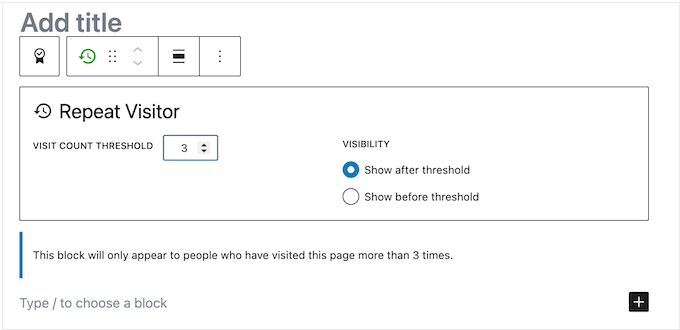 Showing different content to different visitors 