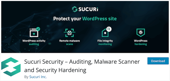 The Sucuri WordPress security plugin