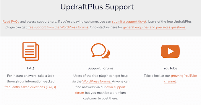 The UpdraftPlus community support resources