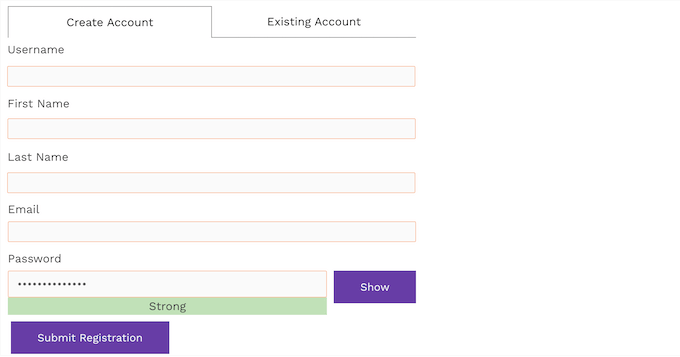 Adding a registration form to your WordPress website, blog, or online store