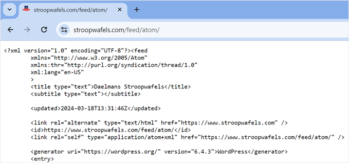 Example of an Atom feed