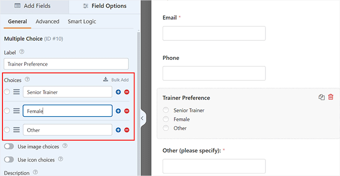 WebHostingExhibit configure-trainer-preference-field How to Sell Personal Training Services with WordPress  