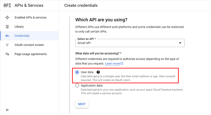 Configuring the API settings