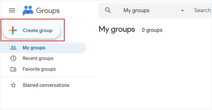 Creating a new Google Group
