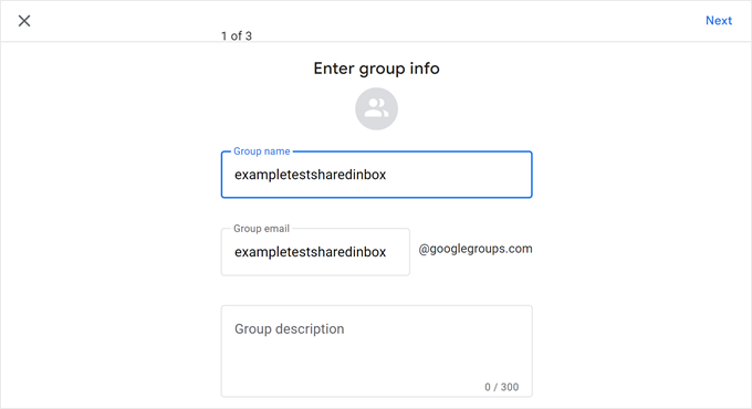 Setting up a new group email