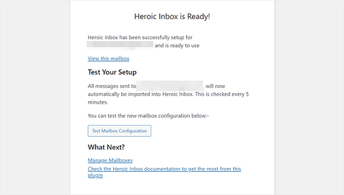 Successful Heroic Inbox setup