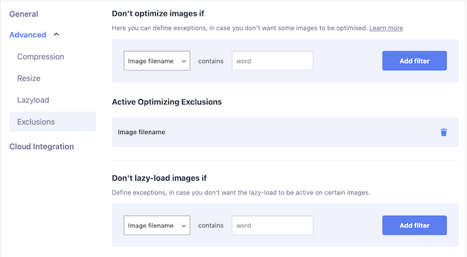 The Optimole image compression and optimization plugin