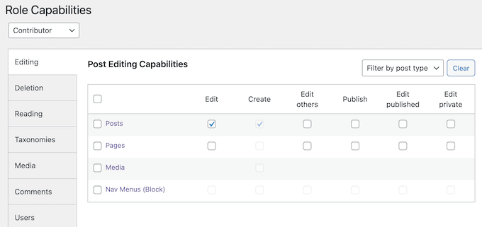 Changing the default role capabilities in WordPress