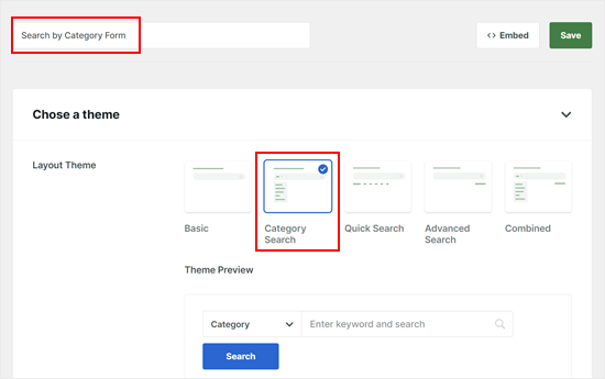 Creating a search by category form with SearchWP