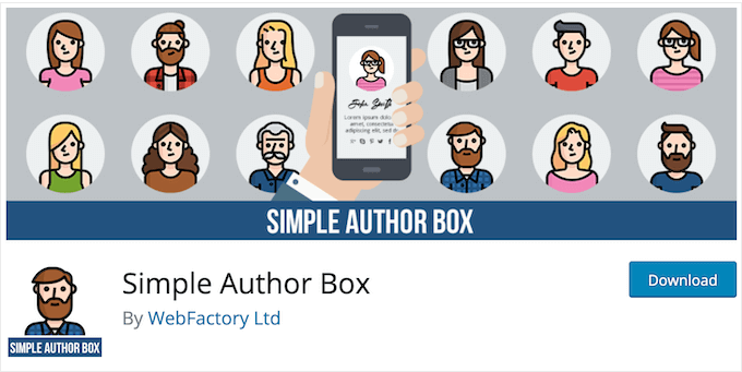 The free Simple Author Box WordPress plugin