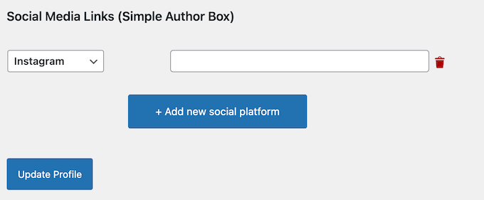 Adding social icons to an author block in WordPress