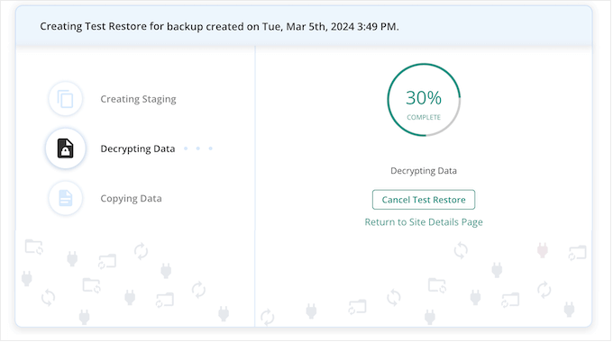 Testing and validating a WordPress backup