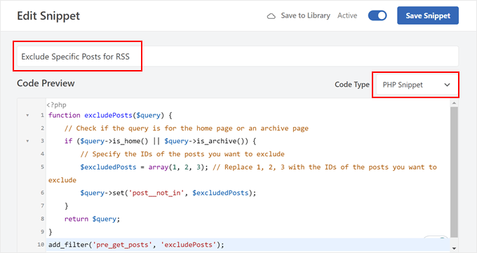 Adding custom code in WPCode to show blog posts only for RSS subscribers