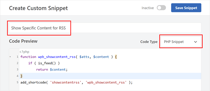 Creating a custom code snippet to show exclusive content for RSS readers