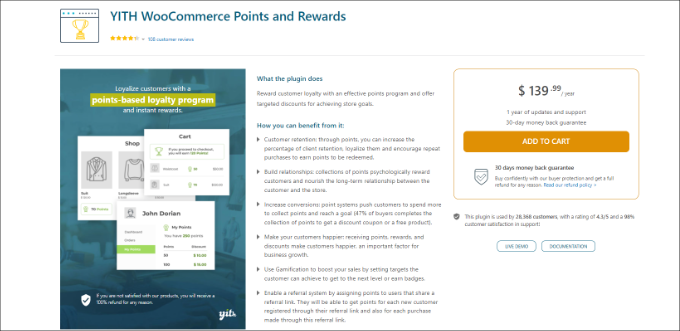 YITH WooCommerce points and rewards