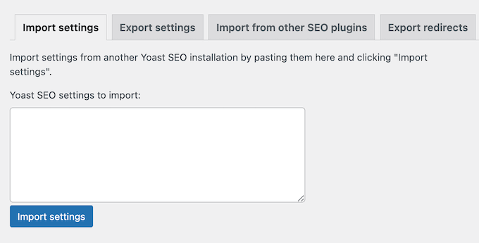 Importing and exporting your SEO data in WordPress