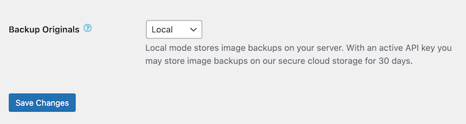 How to backup your original, un-optimized images and files