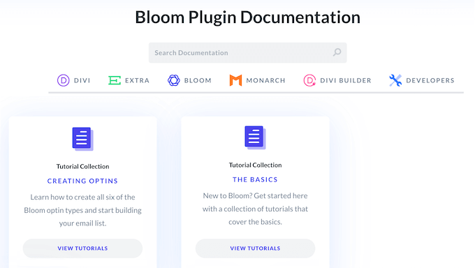 Bloom's online documentation 