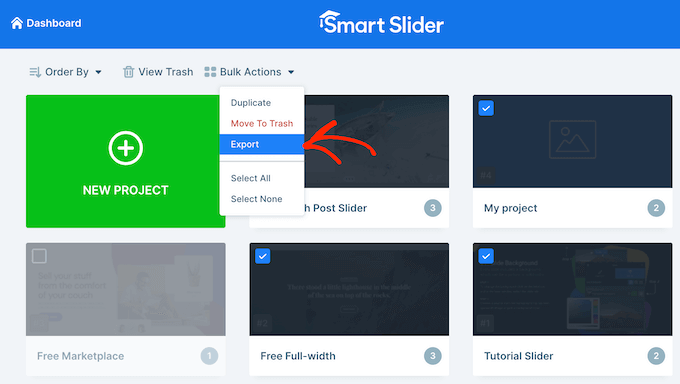 Exporting multiple sliders from your WordPress blog, website, or online marketplace