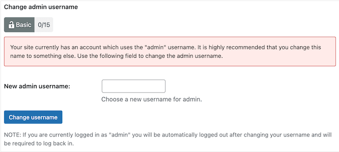 Change the 'admin' username in WordPress