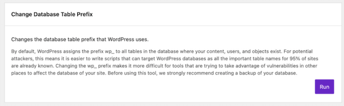 Replacing the WordPress database prefix with a custom prefix